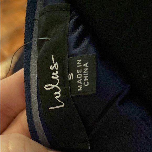 Lulu's Navy Blue One-Shoulder Cocktail Gown - Picture 3 of 6